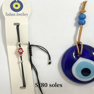 Ojo turco colgante y pulsera